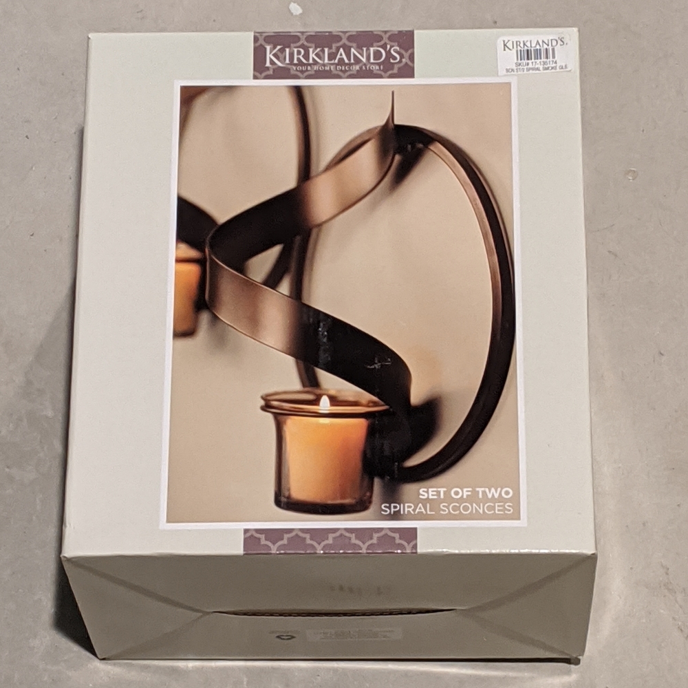 New in box Kirkland's bronze spiral scones - set of two